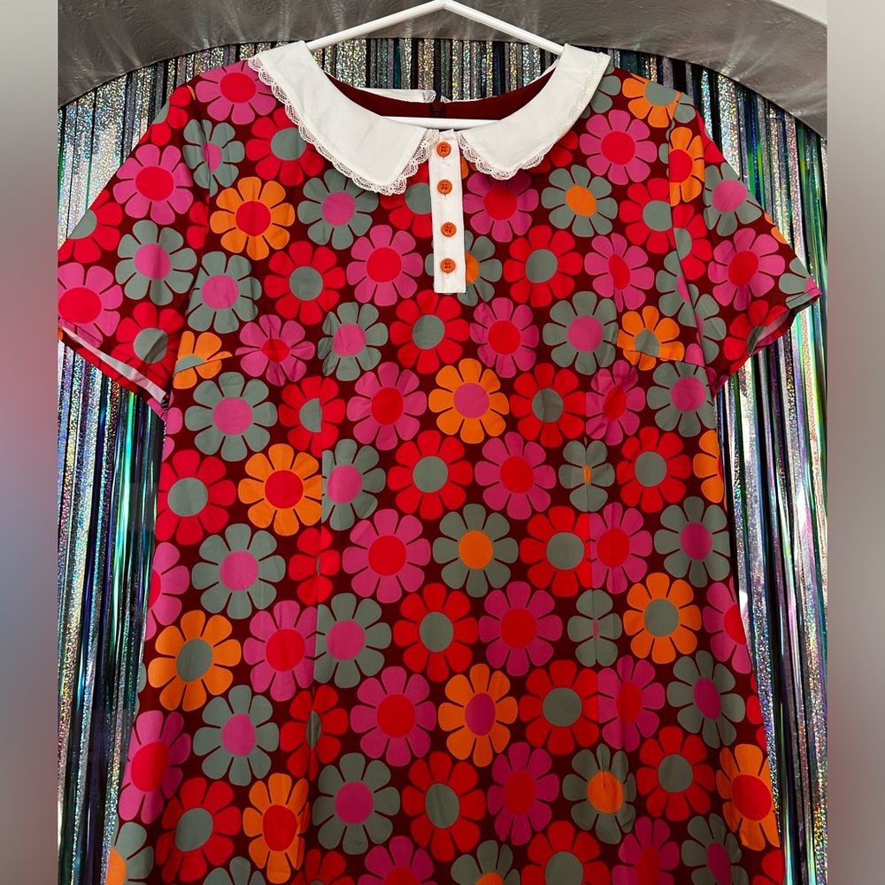 NWT Dollskill Retro Daisy Button Up Dress